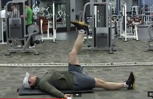 How NOT to keep a straight knee during an active straight leg raise test.